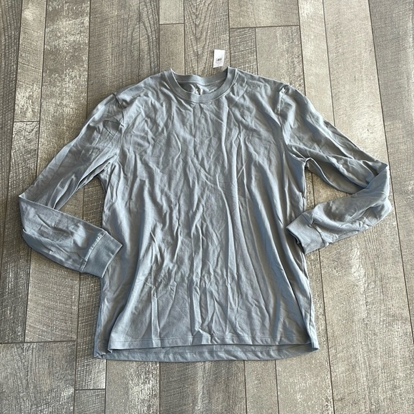 GAP Size Large Everyday Soft Grey Long-Sleeve Shirt New With Tags - Picture 3 of 6